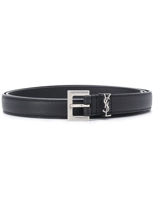 SAINT LAURENT- Logo Belt