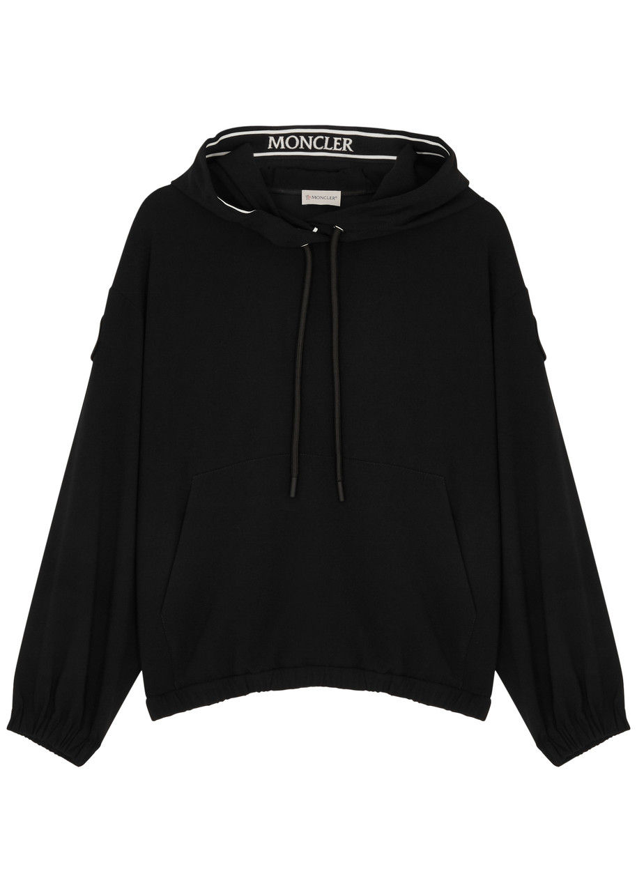 Check detail jersey hooded top clearance