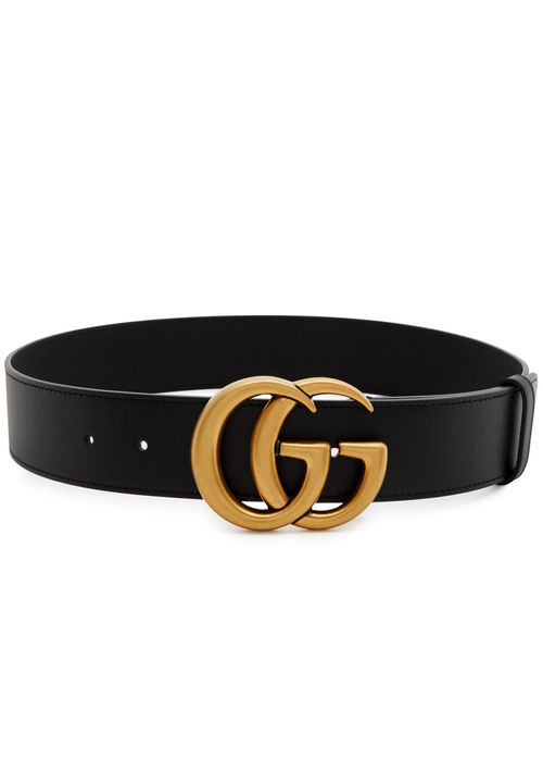 Gucci GG Leather Belt - Black