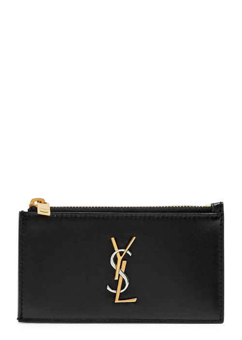 Saint Laurent Logo Leather...