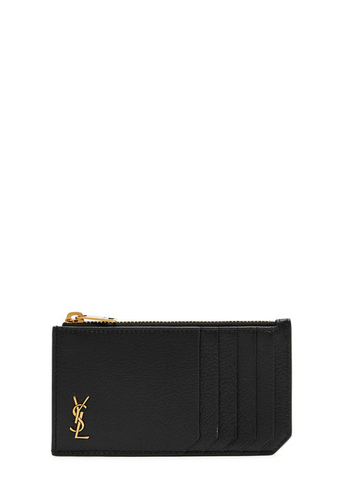 Saint Laurent Logo Leather...