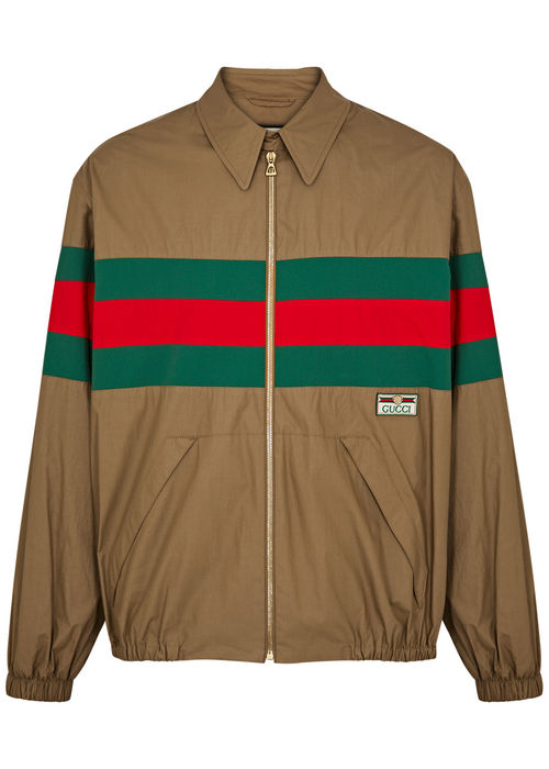 Gucci Striped Cotton-poplin...