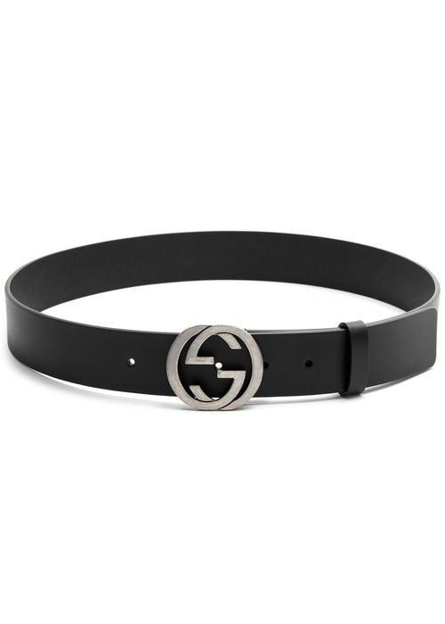 Gucci Logo Leather Belt -...