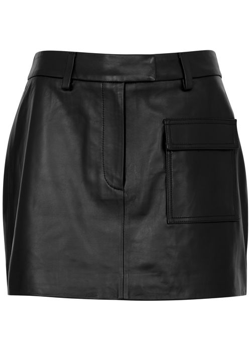 Aexae Leather Mini Skirt -...