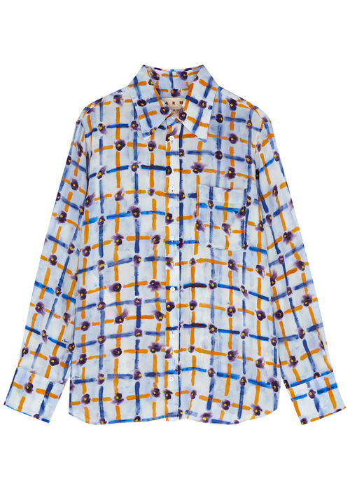 Marni Printed Silk Crepe de...