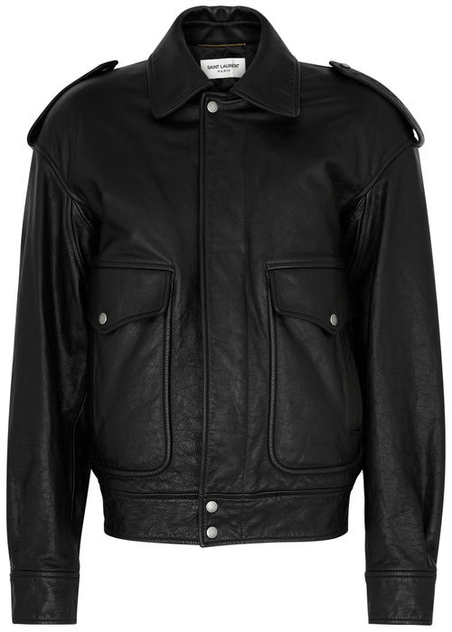 Saint Laurent Leather Jacket...