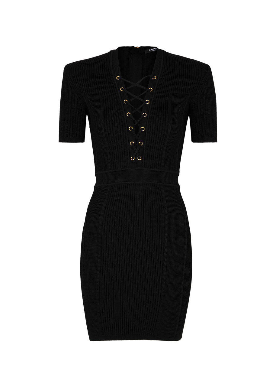 Balmain dress black and white outlet