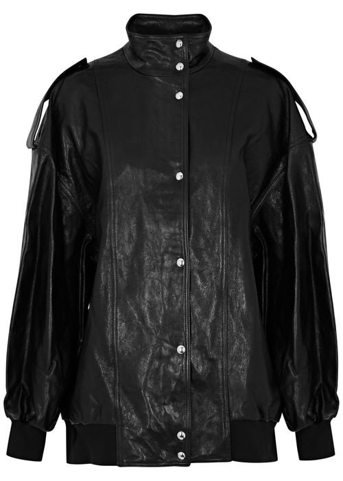 Khaite Farris Leather Bomber...