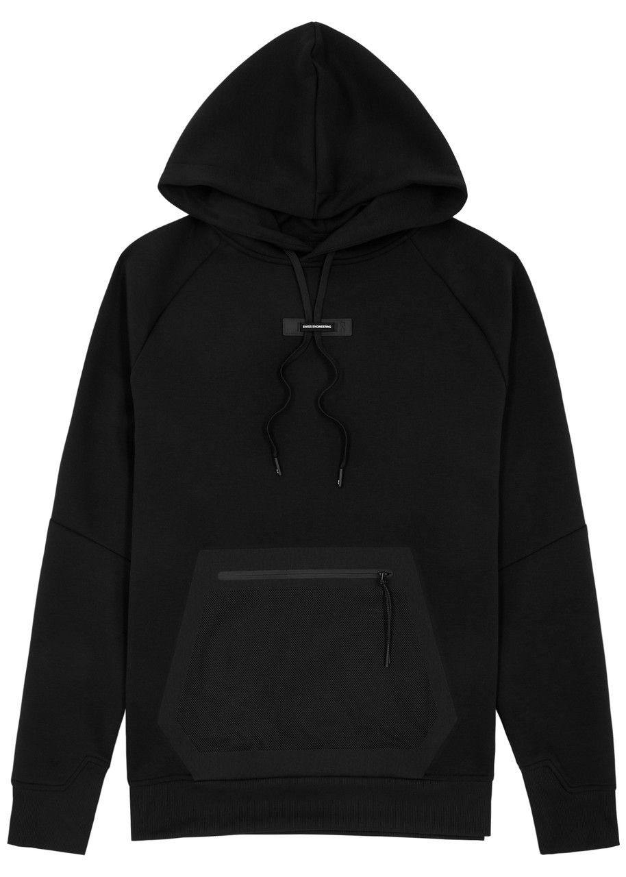 Check detail jersey hooded top hot sale