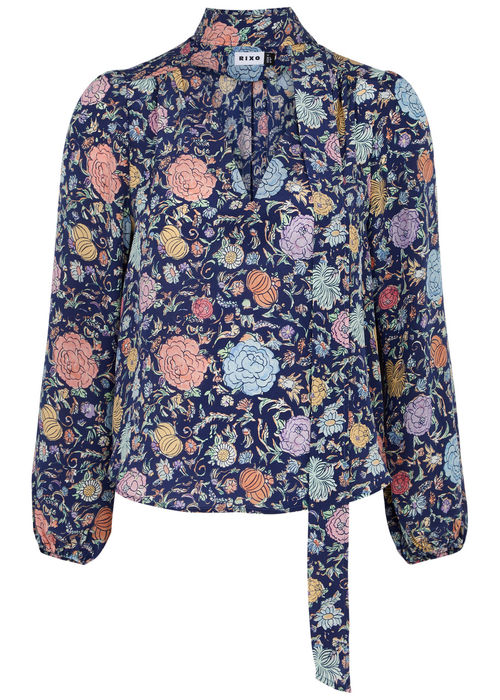 Rixo Moss Floral-print Silk...