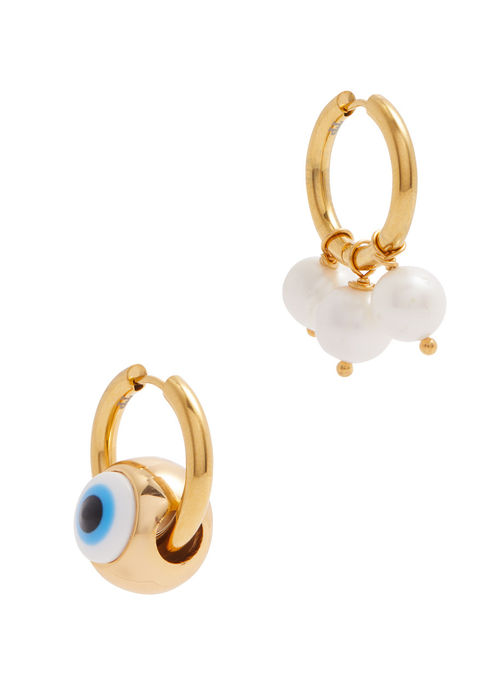 Timeless Pearly Evil Eye 24kt...