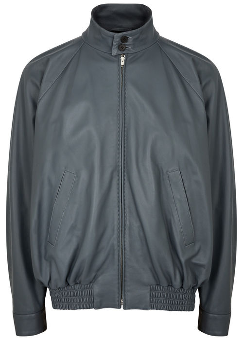 Marni Leather Bomber Jacket -...