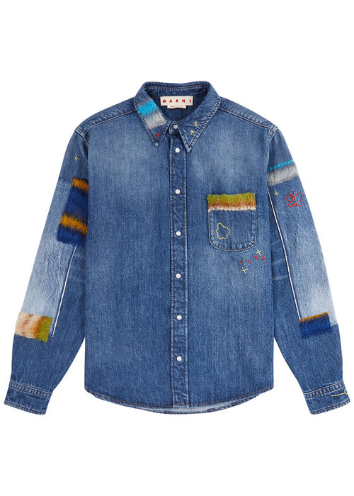 Marni Mohair and Denim Shirt...