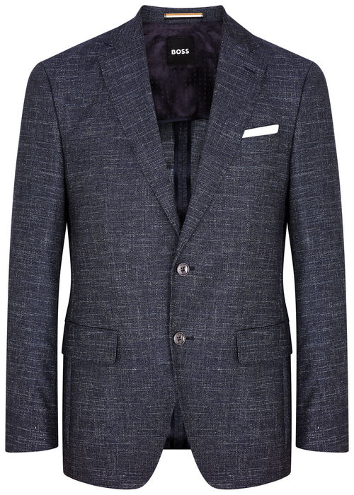 Boss Wool-blend Blazer - Navy...