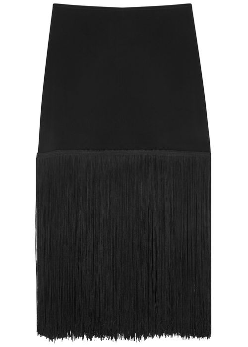 Norma Kamali Fringe-trimmed...