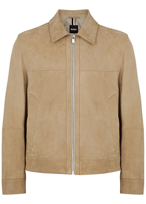 Boss Suede Jacket - Beige -...