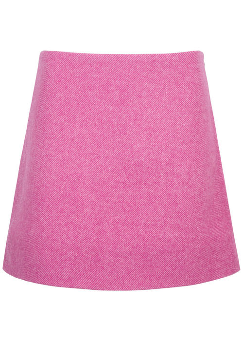 Ganni Brushed Wool-blend Mini...