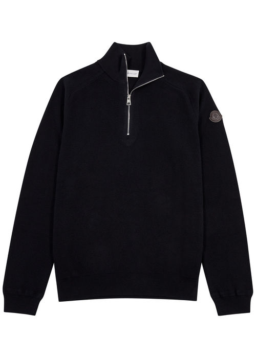 Moncler Half-zip Cotton-blend...