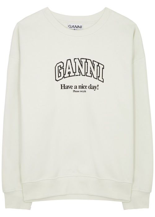 Ganni Logo-print Cotton...