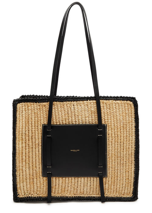 Demellier Capri Raffia Tote -...