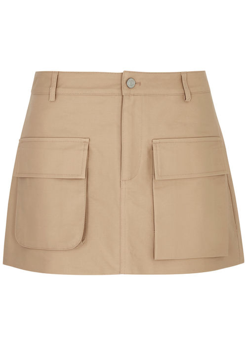 Aexae Cotton Mini Cargo Skirt...