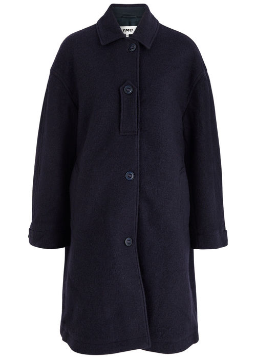 Ymc Rock Wool Coat - Navy -...