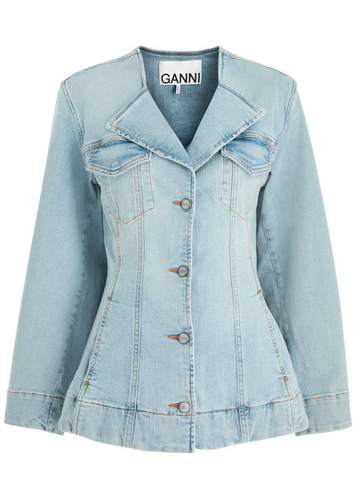 Ganni Stretch-denim Jacket -...