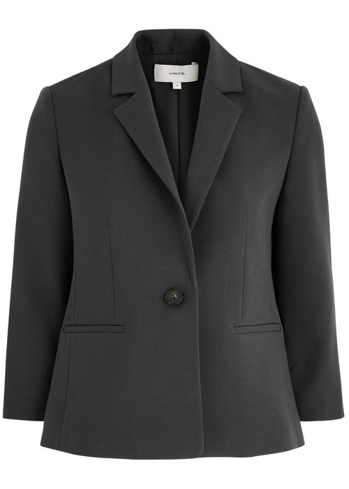 Vince Shrunken Woven Blazer -...