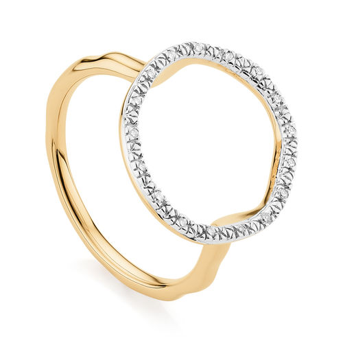 Gold Riva Circle Diamond Ring...