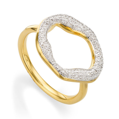 Gold Riva Diamond Circle Ring...