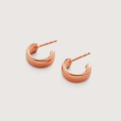 Rose Gold Fiji Huggie Earrings