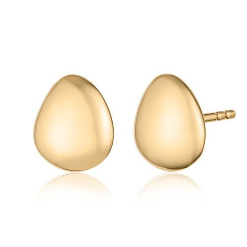 Gold Nura Small Pebble Stud...