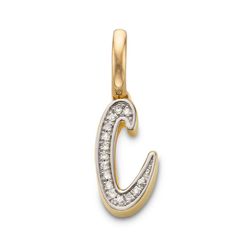 Gold Alphabet C Diamond...