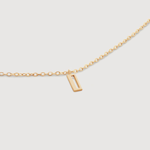 Gold Small Initial I Necklace...