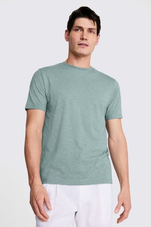 Sage Melange Crew-Neck T-Shirt