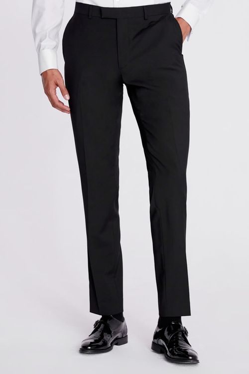 Slim Fit Black Dress Trousers