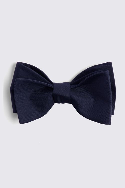 Midnight Navy Silk Self-Tie...