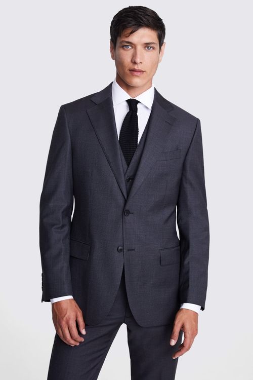 Italian Tailored Fit Charcoal...