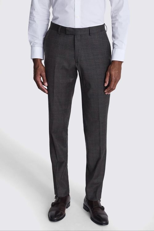 Tailored Fit Grey Check...