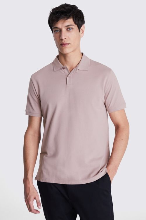 Pink Piqué Polo Shirt