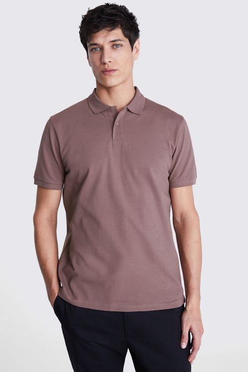 Dusty Pink Piqué Polo Shirt