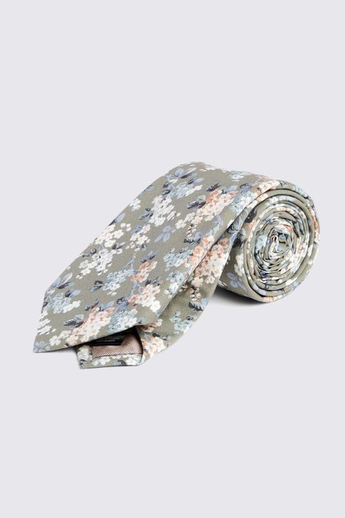 Sage Ditsy Floral Tie Made...