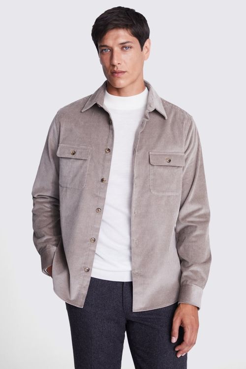 Taupe Corduroy Overshirt