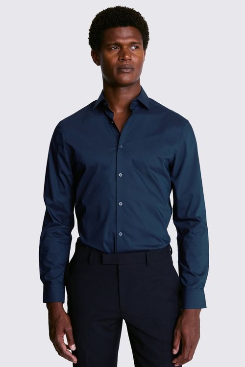 Slim Fit Dark Blue Stretch...