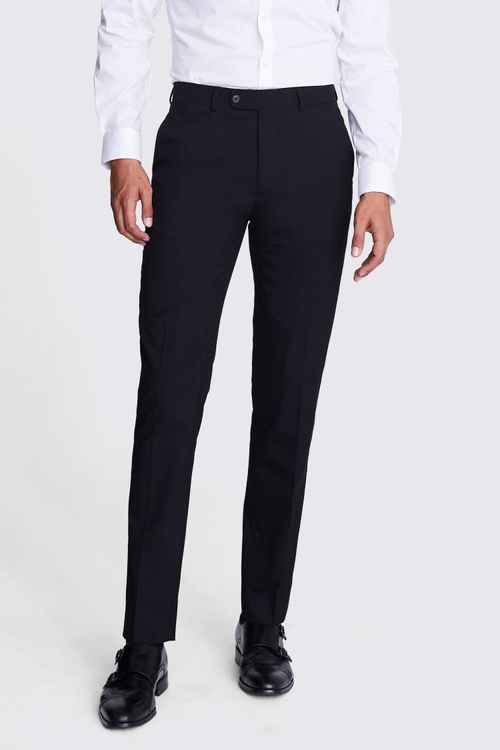 Tailored Fit Black Trousers