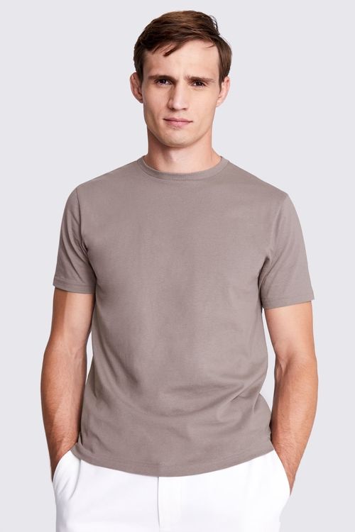 Dark Taupe Crew-Neck T-Shirt