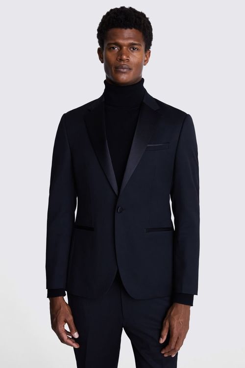 DKNY Slim Fit Black Notch...