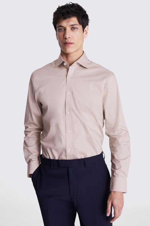 Tailored Fit Dusty Pink Stretch Shirt