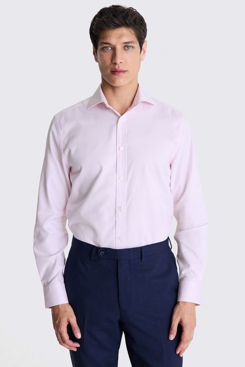 Tailored Fit Pink Dobby Shirt