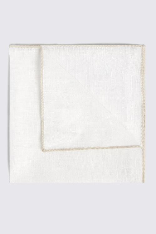 White Linen Pocket Square...